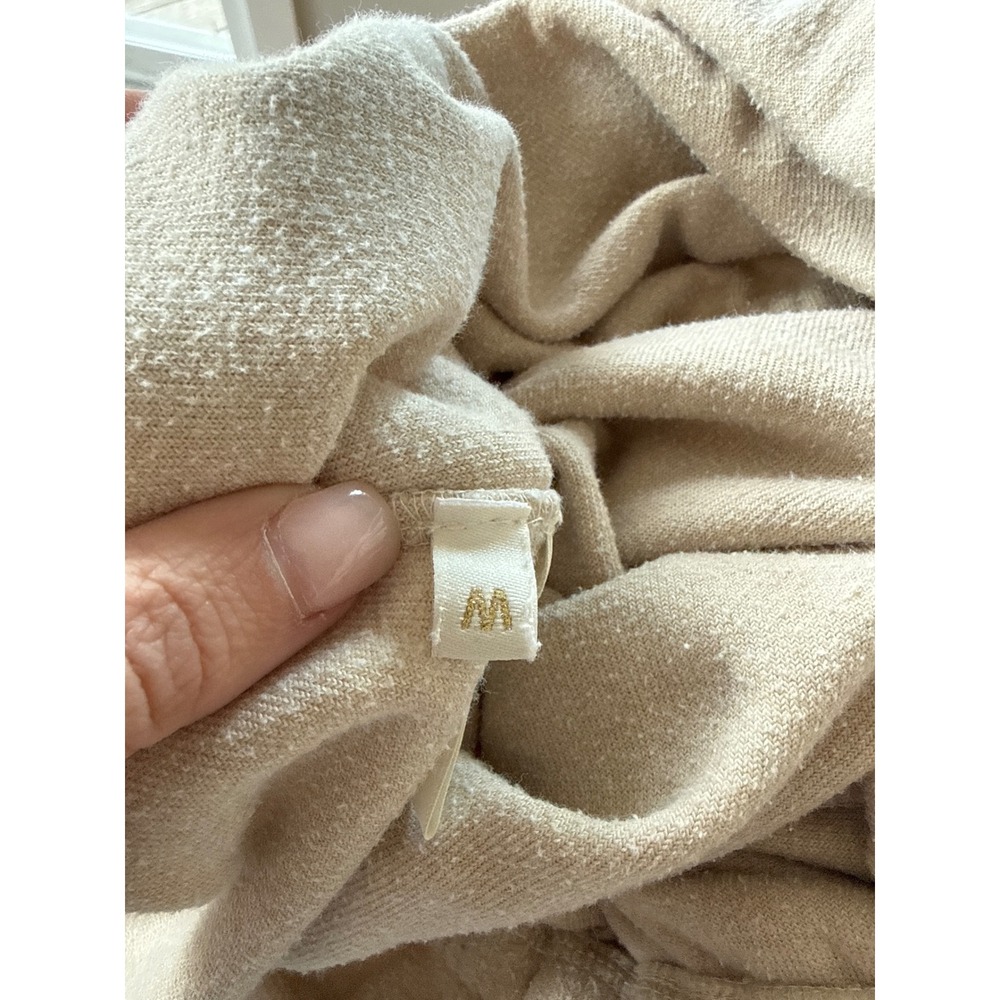 Suzie Kondi Jumpsuit Medium Women Oatmeal Good Velour Wide Leg Spaghetti Strap - Picture 10 of 10